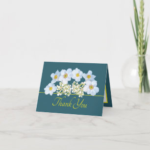 Groen Geel Chique Anemone Orchidee Boeket Dank u Kaart