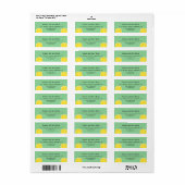 Groen Geel Citroen Retouradreslabels Etiket (Full Sheet)