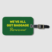 Groen Geel Deze Is Van Mij Grappige Zin Bagagelabel (Voorkant (horizontaal))