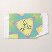 Groen Geel Drie Punt Geo Bad Handdoek (Handdoek)