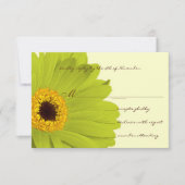 Groen Geel Elegante Gerber Bruiloft Uitnodiging (Voorkant)