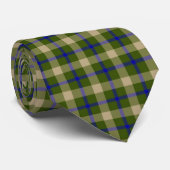 Groen Geel en Blauw Karo Heren Stropdas (Opgerold)