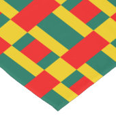 Groen geel en rood kleurenblok Afdrukkorte tabel Korte Tafelloper (Hoek)