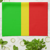 Groen, geel en rood. theedoek (Gevouwen)
