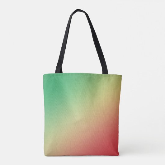 Groen, geel en rood verloop tote bag (Achterkant)