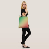 Groen, geel en rood verloop tote bag (Op model)