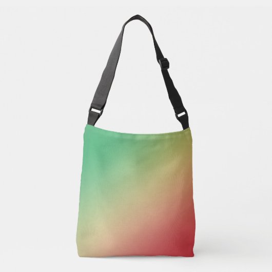 Groen, Geel en Rood Verlopen Crossbody Tas (Voorkant)