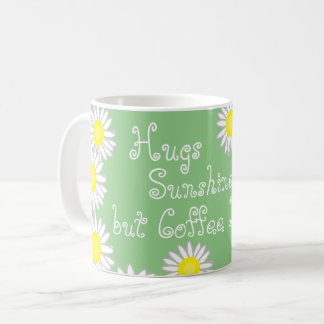 Groen Geel en Wit Daisy Fun Gezegde Koffiemok