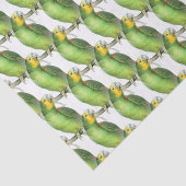 Groen & Geel Exotisch  Papegaaienpatroon Tissuepapier (Detail)