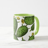  groen geel flessenpatroon mok (Voorkant rechts)