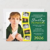 Groen & geel Foto Filmstrip Afstuderen Collage Kaart (Voorkant)