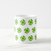 Groen Geel Four Leaf Clover Simplw Coffee Mok (Center)