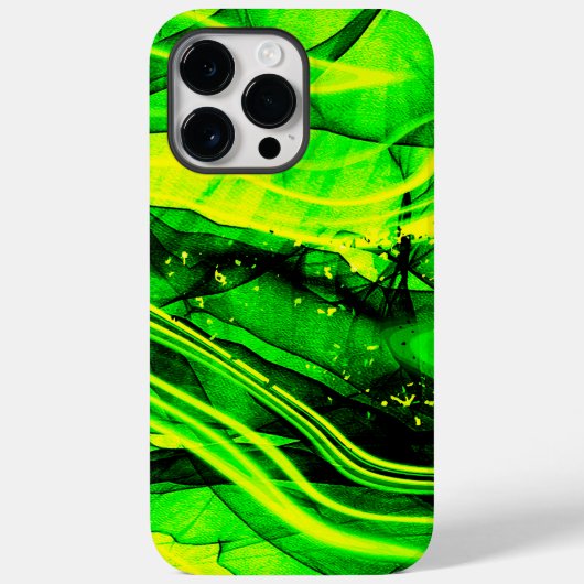 Groen Geel fractal abstracte kunst Case-Mate iPhone Case (Achterkant)