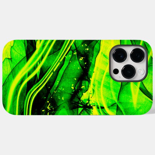 Groen Geel fractal abstracte kunst Case-Mate iPhone Case (Achterkant (horizontaal))