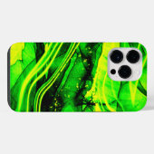 Groen Geel fractale abstracte kunst iPhone Hoesje (Achterkant horizontaal)