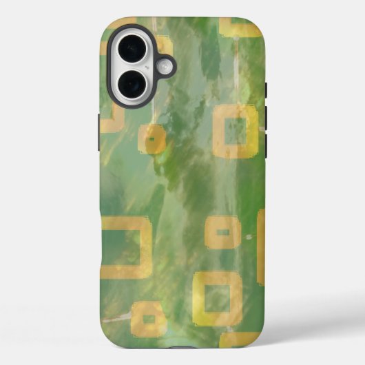 Groen Geel Geometrische iPhone / iPad case (Achterkant)
