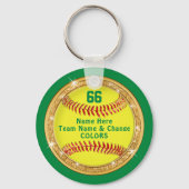 Groen Geel Gepersonaliseerde ideeën van het Team v Sleutelhanger (Achterkant)