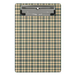 Groen Geel Geruit Patroon Mini Klembord