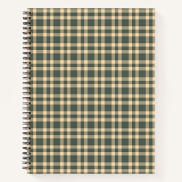 Groen Geel Geruit Patroon Notitieboek