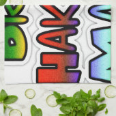 Groen Geel Gouden Brazilië Hakuna Matata Art Print Theedoek (Gevouwen)