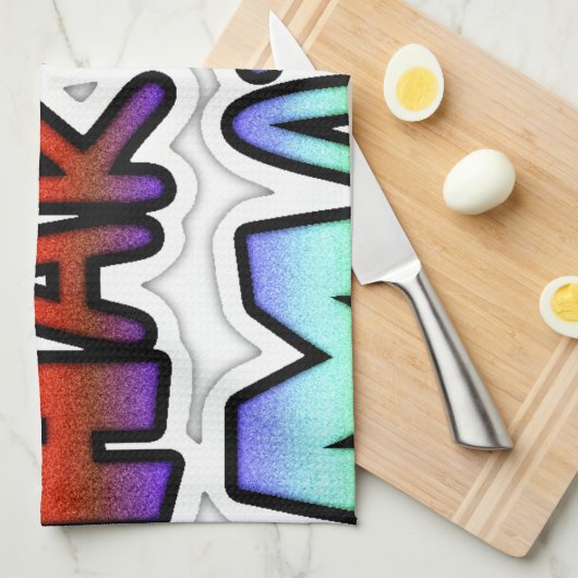 Groen Geel Gouden Brazilië Hakuna Matata Art Print Theedoek (Quarter Fold)