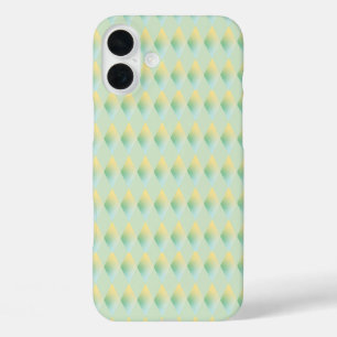 Groen Geel Gradient Diamant Vorm Patroon iPhone 16 Plus Hoesje