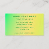 Groen Geel Gradient Kleur - Modern Fresh Natural Visitekaartje (Achterkant)