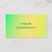 Groen Geel Gradient Kleur - Modern Fresh Natural Visitekaartje (Voorkant)