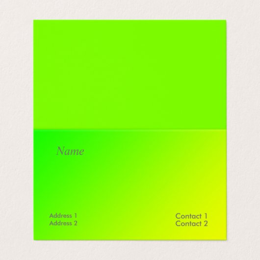 groen geel gradiënt visitekaartje (Buitenkant ongevouwen)