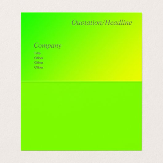 groen geel gradiënt visitekaartje (Binnenkant ongevouwen)