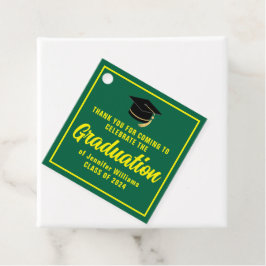 Groen Geel  Graduation Party Bedankjes Labels