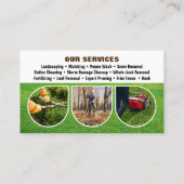 Groen Geel Gras Lawn Care & Landscaping Service Visitekaartje (Achterkant)