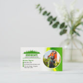 Groen Geel Grasverzorging, maaien en Landschapsarc Visitekaartje (Staand voorkant)