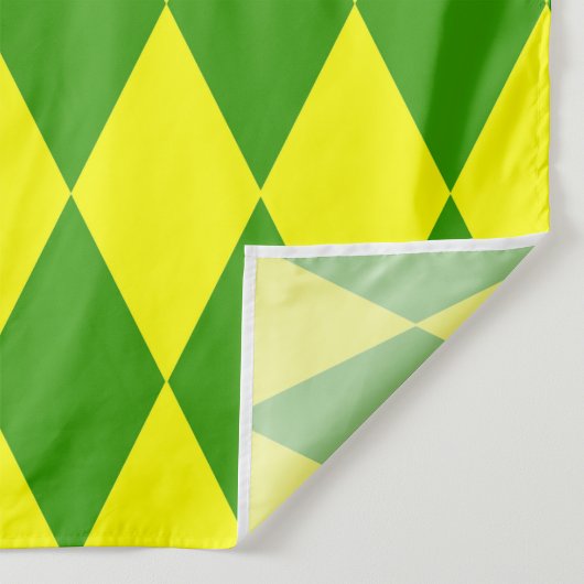 Groen Geel Harlekijn Geruit Ontwerp Stof