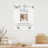Groen Geel Herinnering Delen Funeral Bord Poster (Keuken)