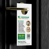 Groen Geel Huis Schoonmaak Huishoudster Deurhanger