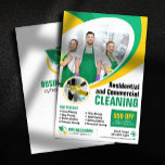 Groen Geel Huis Schoonmaak Huishoudster Flyer<br><div class="desc">Promoot uw woon- en bedrijfsschoonmaakdiensten met deze Green Yellow House Cleaning Housekeeping Maid Flyer opvallende flyer sjabloon. Met een strak en modern ontwerp met aanpasbare kleuren en ruimte voor uw logo, aangeboden services en contactgegevens. De meegeleverde QR-code maakt het voor potentiële klanten gemakkelijk om direct uw diensten te boeken. Perfect...</div>