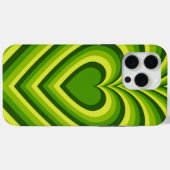 Groen geel hypnotic Heart Love Patroon Case-Mate iPhone Case (Achterkant (horizontaal))