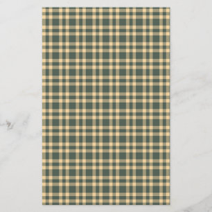 Groen Geel Karo Patroon Briefpapier