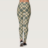 Groen Geel Karo Patroon Leggings (Achterkant)