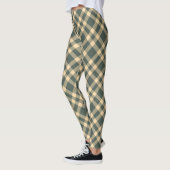 Groen Geel Karo Patroon Leggings (Links)