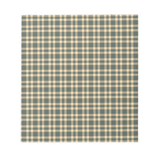 Groen Geel Karo Patroon Notitieblok (Voorkant)