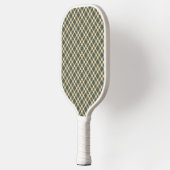Groen Geel Karo Patroon Pickleball Paddle (Links)