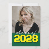 Groen & geel krijtbord Filmstrip Afstuderen Kaart (Achterkant)