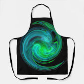 GROEN GEEL LICHT VORTEX Zwart Schort (Voorkant)