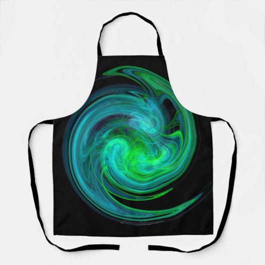 GROEN GEEL LICHT VORTEX Zwart Schort (Voorkant)