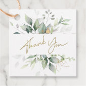 Groen Geel Loof Eucalyptus Bedankt Bedankjes Labels (Voorkant)