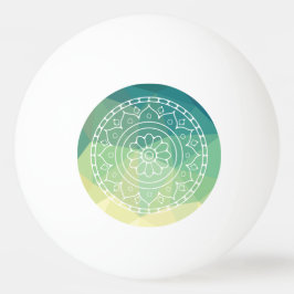 Groen Geel Mandala Inspiratie Harmonie Bloem Pingpongbal