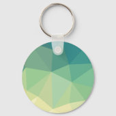 Groen Geel Mandala Inspiratie Harmonie Bloem Sleutelhanger (Achterkant)