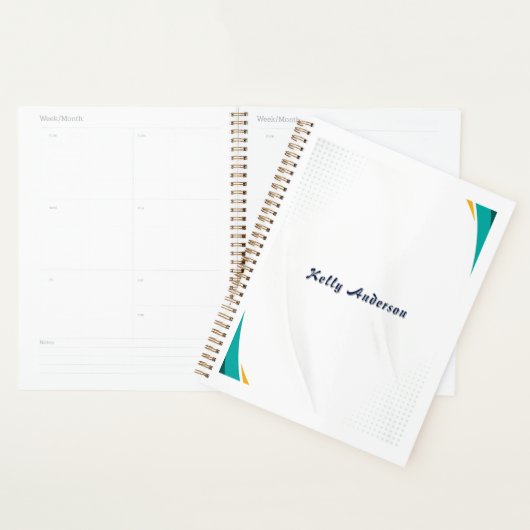 Groen & Geel Modern Patroon met Custom Sign Planner (Display)